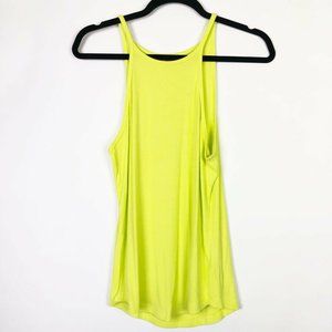 Anthropologie Lilka Chartreuse Ribbed Tank Top M
